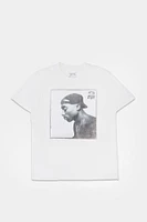 Mens Tupac Portrait T-Shirt - White /