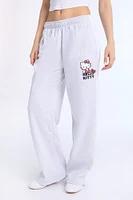 Hello Kitty Bow Wide Leg Sweatpant - Heather Grey /