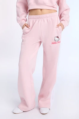 Hello Kitty Wide Leg Sweatpant - Light Pink /