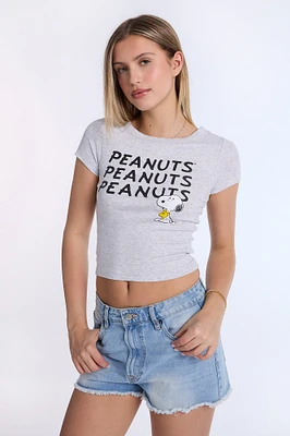 Peanuts Graphic Baby Tee - Heather Grey /