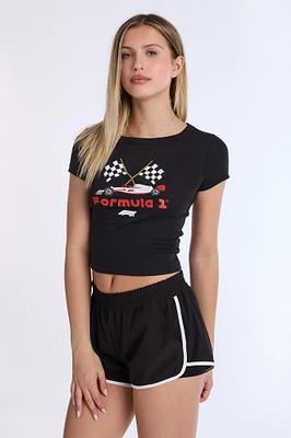 Formula 1 Graphic Baby Tee - Black /