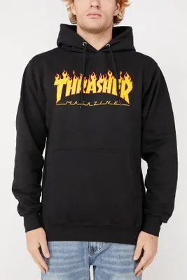 Thrasher Mens Flame Logo Hoodie