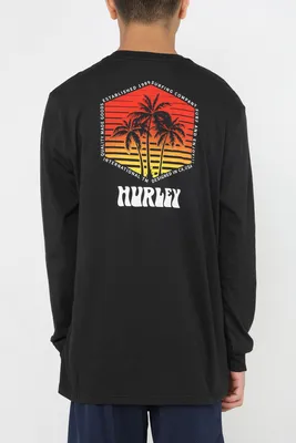 Hurley Tres Palms Long Sleeve Top - Black /