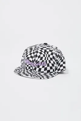 West49 Youth Warped Checker Print Hat - White / O/S