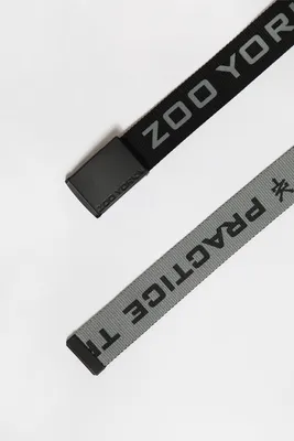 Zoo York Youth Practice Truth Reversible Belt - Heather Grey / O/S