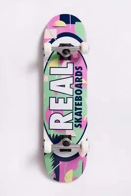 Real Outrun Oval Skateboard 8" - Pink / 8