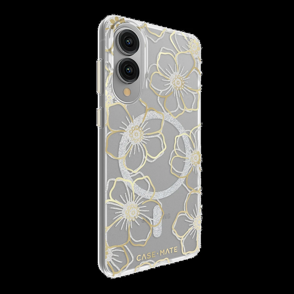Samsung Galaxy S25 Edge Case-Mate Floral Gems Case w/Magnets - Gold