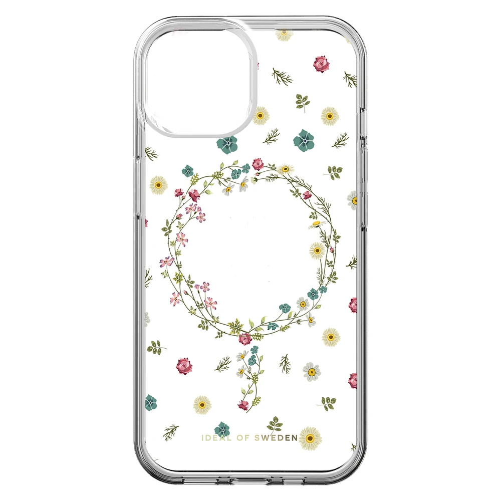 Ideal of Sweden IDCLCMSI2361507 Étui Mid Clear MagSafe Floral pour iPhone 15