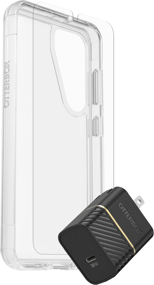 Samsung Galaxy S23 5G Otterbox Symmetry Clear Protection + Power Kit Bundle