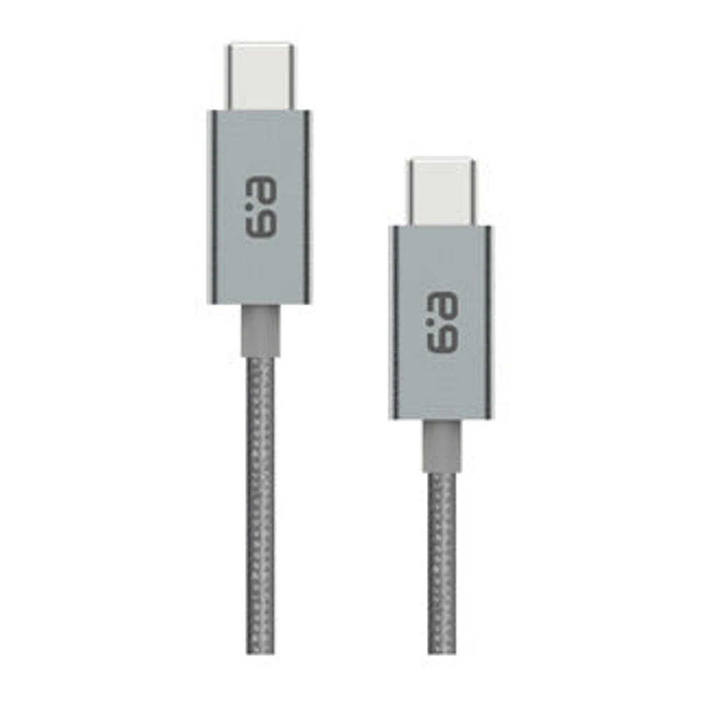 PureGear - USB-C to USB-C Braided Charge and Sync Cable (120cm) - Gray