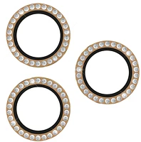 Aluminum Ring Lens Protector Set In Stone Gold for iPhone 16 Pro/Pro Max 6.7