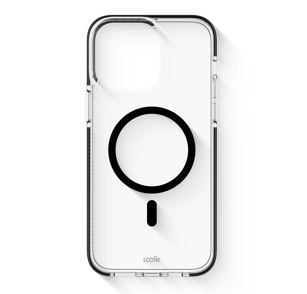 LOGiiX Air Guard Mag pour iPhone 14 Pro Max - Transparent/Noir