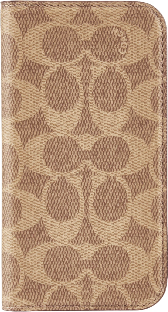 iPhone 16 Coach Folio Signature C Case - Tan