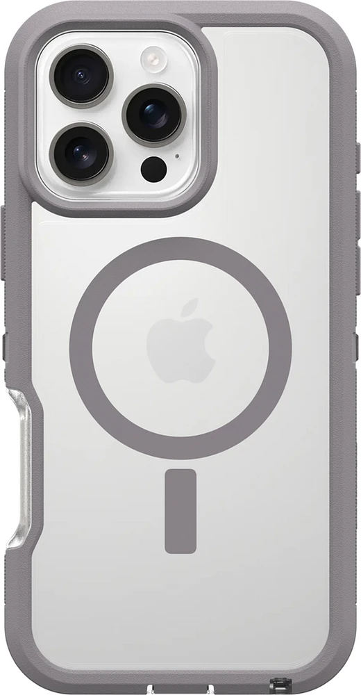iPhone 16 Pro Max Otterbox Defender XT Clear Pro w/ MagSafe Series Case - Clear/Grey - Snow Capped