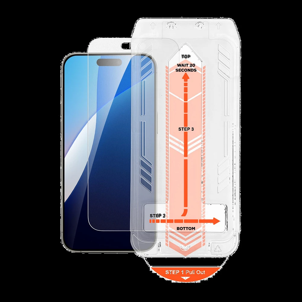 Protecteur d’écran en verre trempé mat d'HyperGear pour iPhone 16 Pro