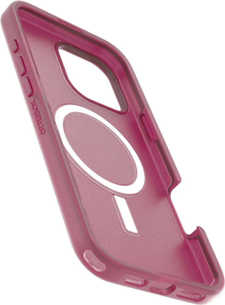iPhone 16 Pro Max Otterbox Symmetry Soft Touch w/ MagSafe Series Case - Pink - Glass Heart