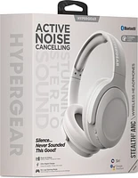 Hypergear Stealth2 ANC Wireless On-Ear Headphones - White