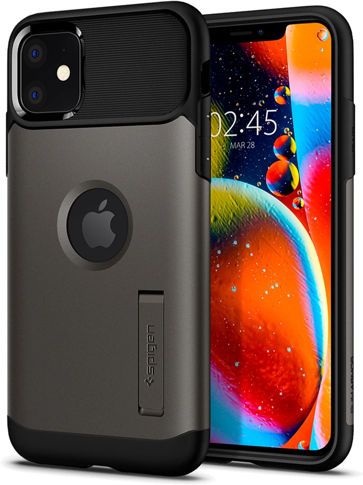 Étui Spigen Slim Armor pour iPhone 11 Pro - Gunmetal