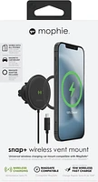 Mophie  - Snap Plus Wireless Charger Vent Mount  - Black