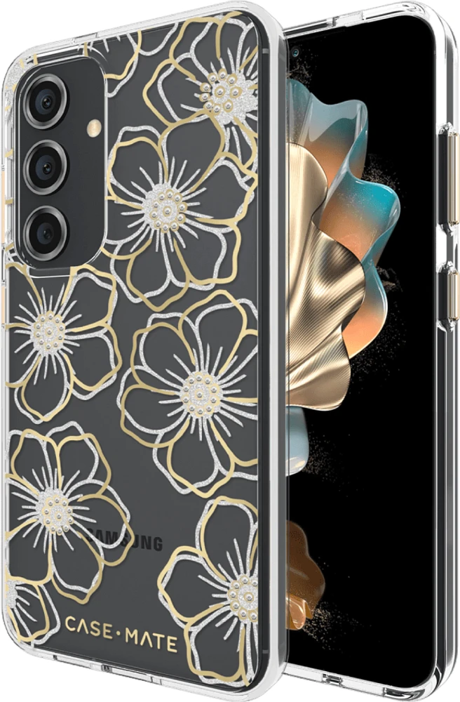 Case-mate - Floral Gems Case For Samsung Galaxy S24 - Gold