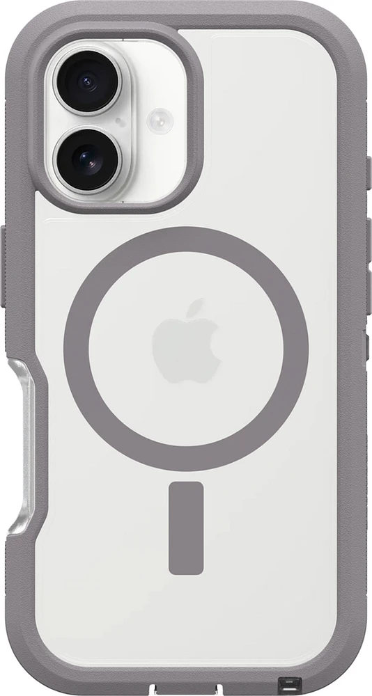 iPhone 16 Otterbox Defender XT Clear Pro w/ MagSafe Series Case - Clear/Grey