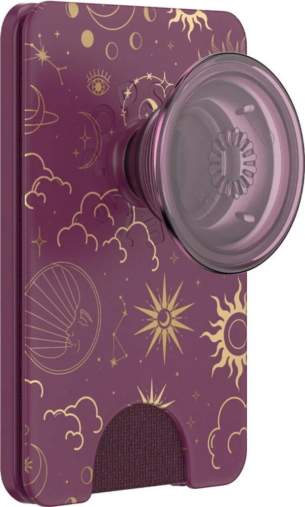 PopSockets 807359 PopWallet+ pour MagSafe avec Rond Adaptateur Celestial Mauve