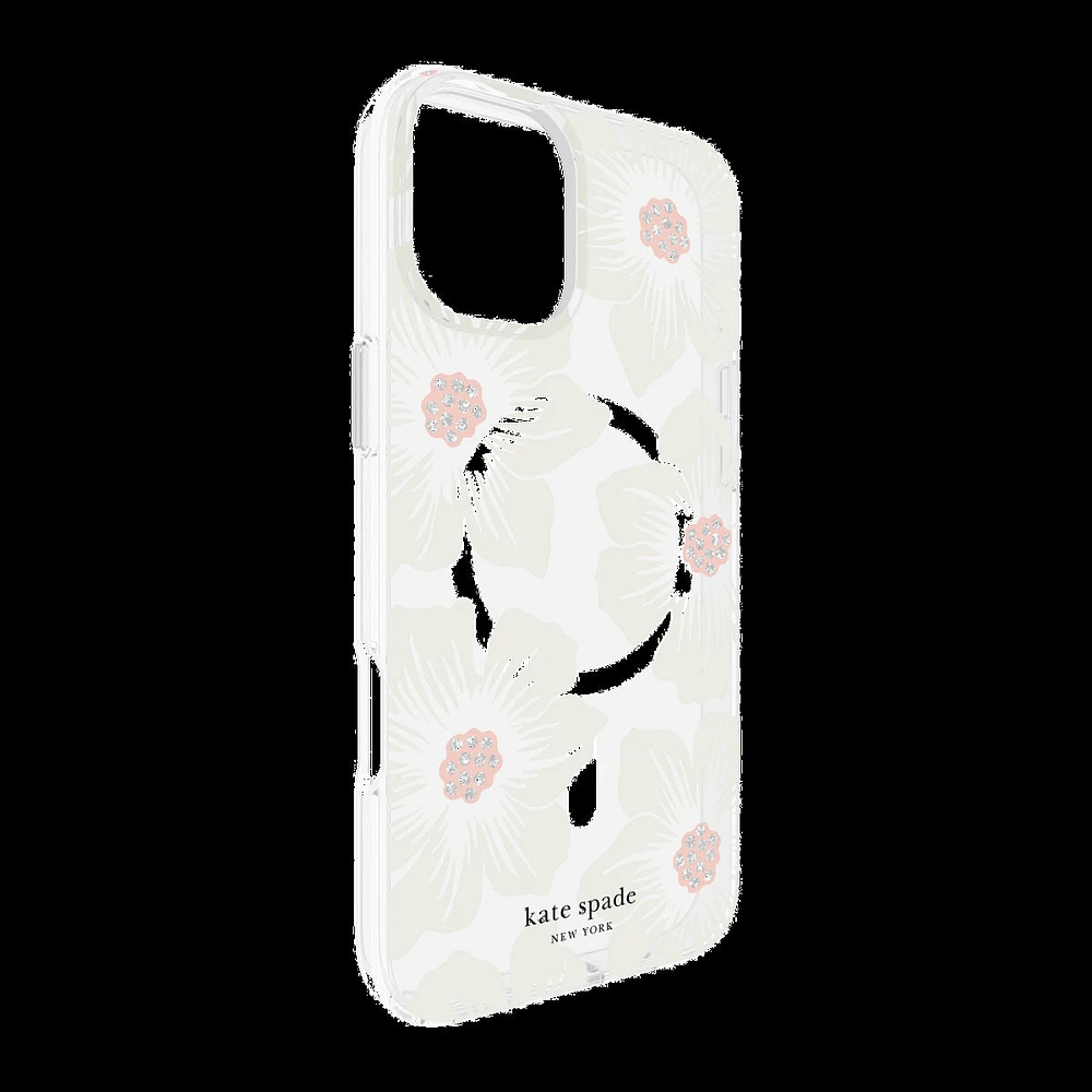 iPhone 16 Plus Kate Spade Protective Prints MagSafe Case - Hollyhock Floral