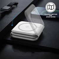 Uunique London - 15W Trio 3in1 Magnetic Foldable Wireless Charger - White