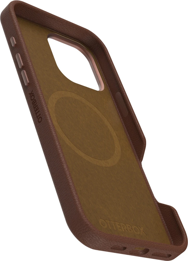 iPhone 16 Pro Max Otterbox Symmetry Cactus Leather w/MagSafe case - Brown - Rich Adobe