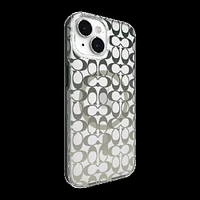 iPhone 15/14/13 Coach Protective Signature C Case w/Magsafe - Ombre Deep Forest