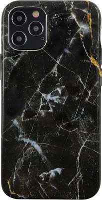 iPhone 12/12 Pro Uunique Black/Gold (Dark Star Marble) Nutrisiti Eco Printed Back Case