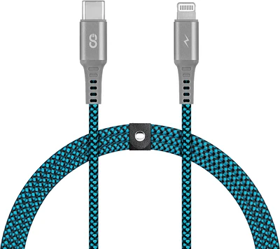 LOGiiX Piston Connect Braid 1.5M USB-C vers Lightning - Bleu/Noir