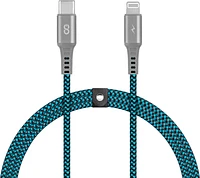 LOGiiX Piston Connect Braid 1.5M USB-C vers Lightning - Bleu/Noir