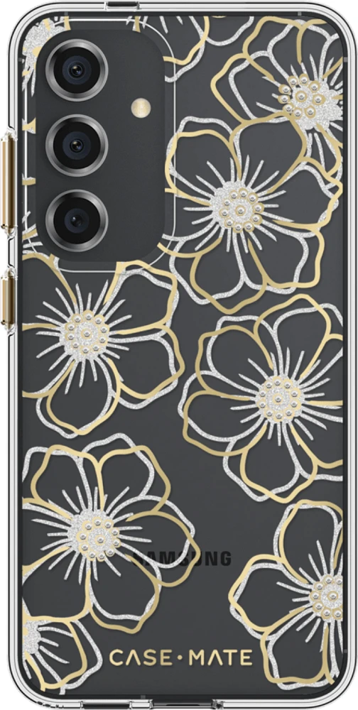 Case-mate - Floral Gems Case For Samsung Galaxy S24 - Gold