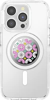 PopSockets 807477 PopGrip pour MagSafe Rond avec Anneau Adaptateur Enamel Atomic Wallpaper