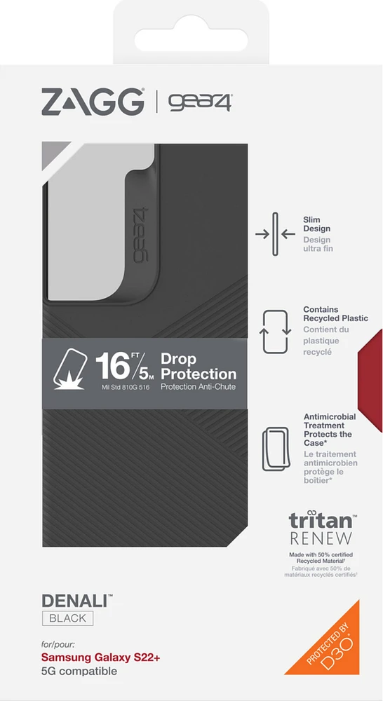 Gear4 étui Denali en D3O - Samsung Galaxy S22+ 5G, noir