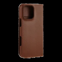 iPhone 16 Pro Max Coach Leather Folio Case - Hazelnut