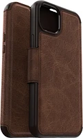 iPhone 15 Plus Otterbox Strada Leather Folio Case - Brown (Espresso)