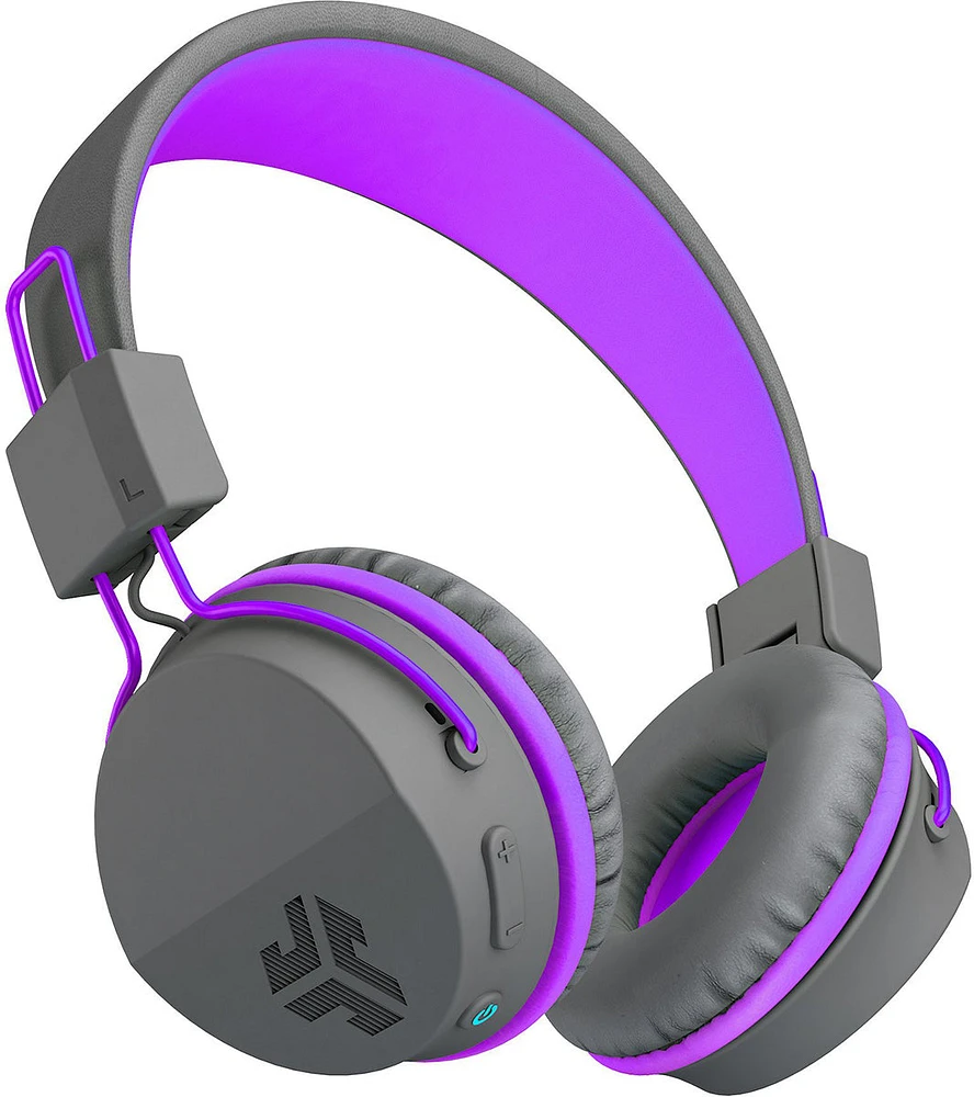 JLab Audio JBuddies Studio Over Ear Écouteurs Pliant Enfants Violet/Gris (Emballage Anglais Seulement)