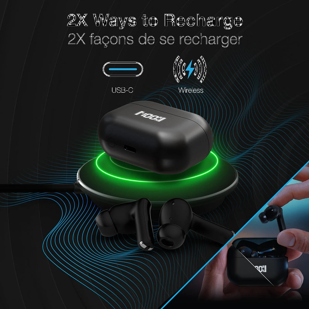 Naztech xPods Pro ANC True Wireless with Wireless Charging Case