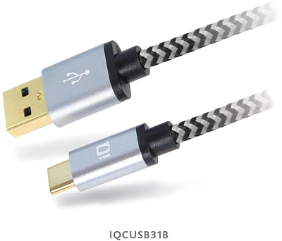 Câble tressé IQ USB Type-C à USB 3,1 A - 1,5 m