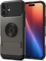 Spigen ACS08097 Étui Slim Armor MagFit Gunmetal pour iPhone 16 Plus