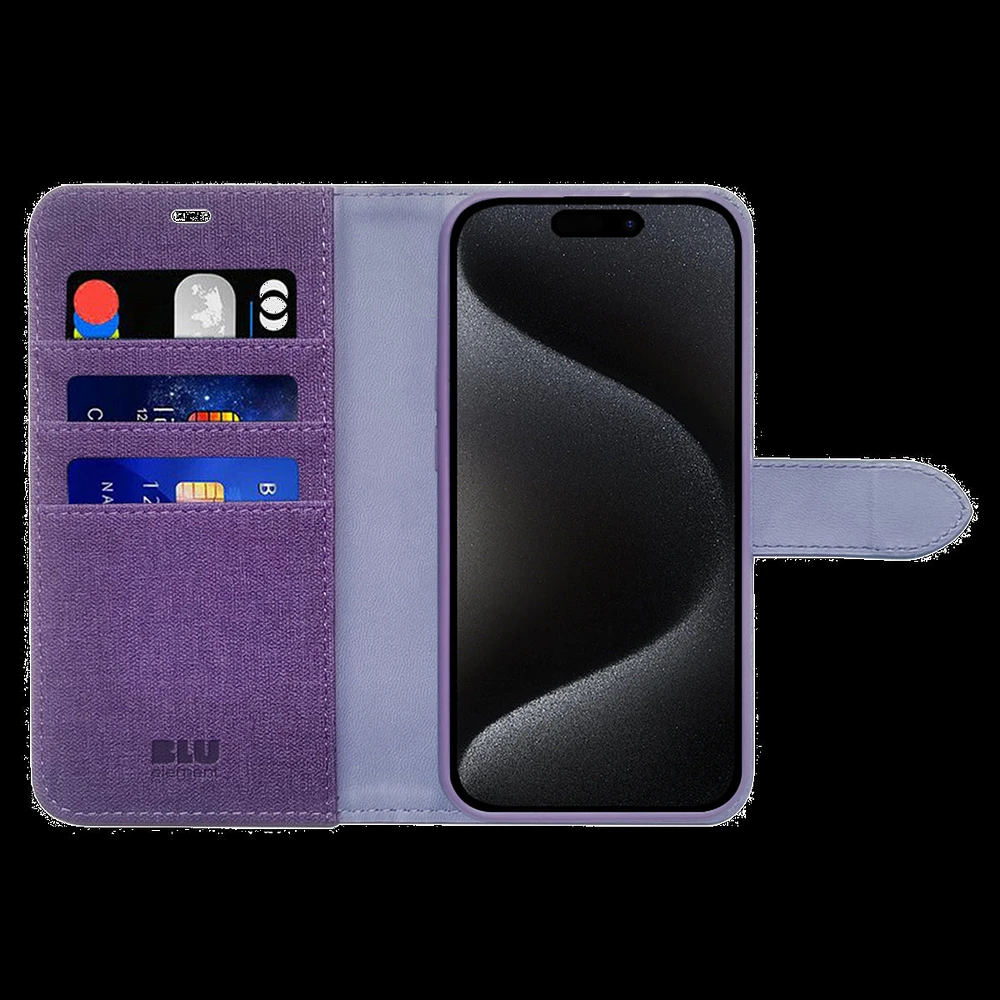 Blu Element BEF2N116DP1 Étui Folio 2 in 1 Violet Foncé pour iPhone 16