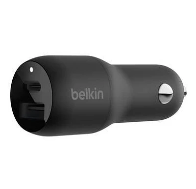 Belkin CCB004btBK Chargeur Voiture BOOSTCHARGE Dual avec PPS 37W Noir