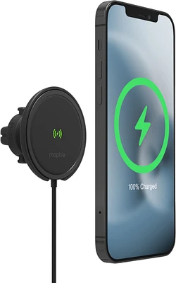 Mophie  - Snap Plus Wireless Charger Vent Mount  - Black