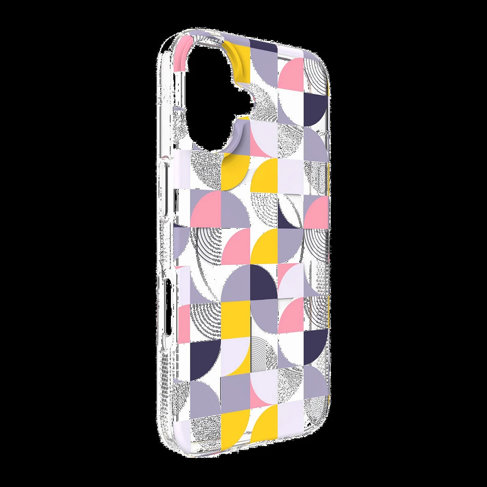 iPhone 16 ZAGG Graphene Milan Snap Case - Pink/Grey - Geometric