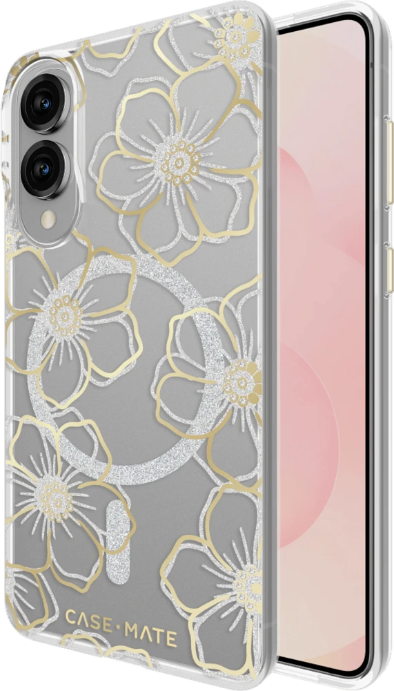 Samsung Galaxy S25 Edge Case-Mate Floral Gems Case w/Magnets - Gold