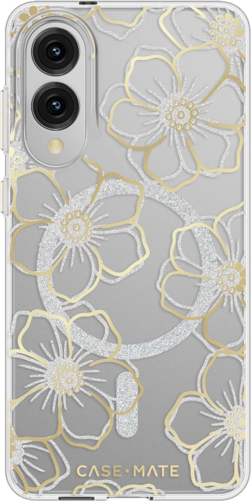 Samsung Galaxy S25 Edge Case-Mate Floral Gems Case w/Magnets - Gold