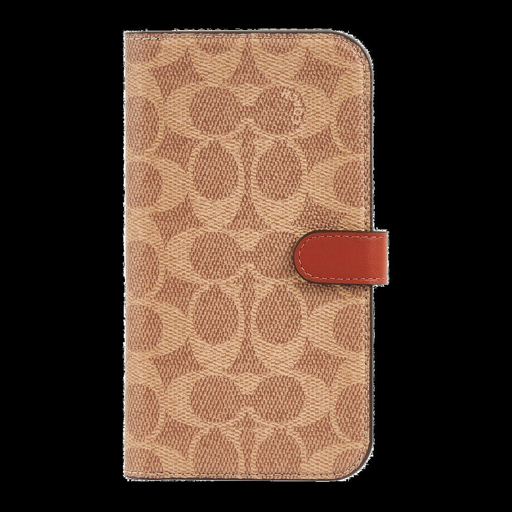 iPhone 15 Pro Max Coach Folio Signature C Case - Tan