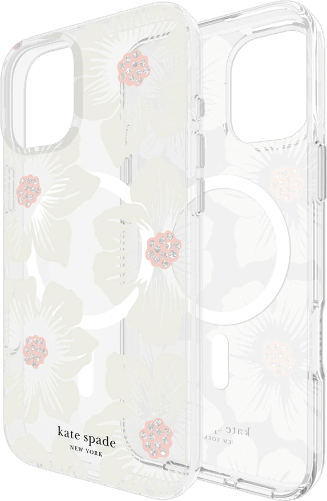 iPhone 16 Plus Kate Spade Protective Prints MagSafe Case - Hollyhock Floral